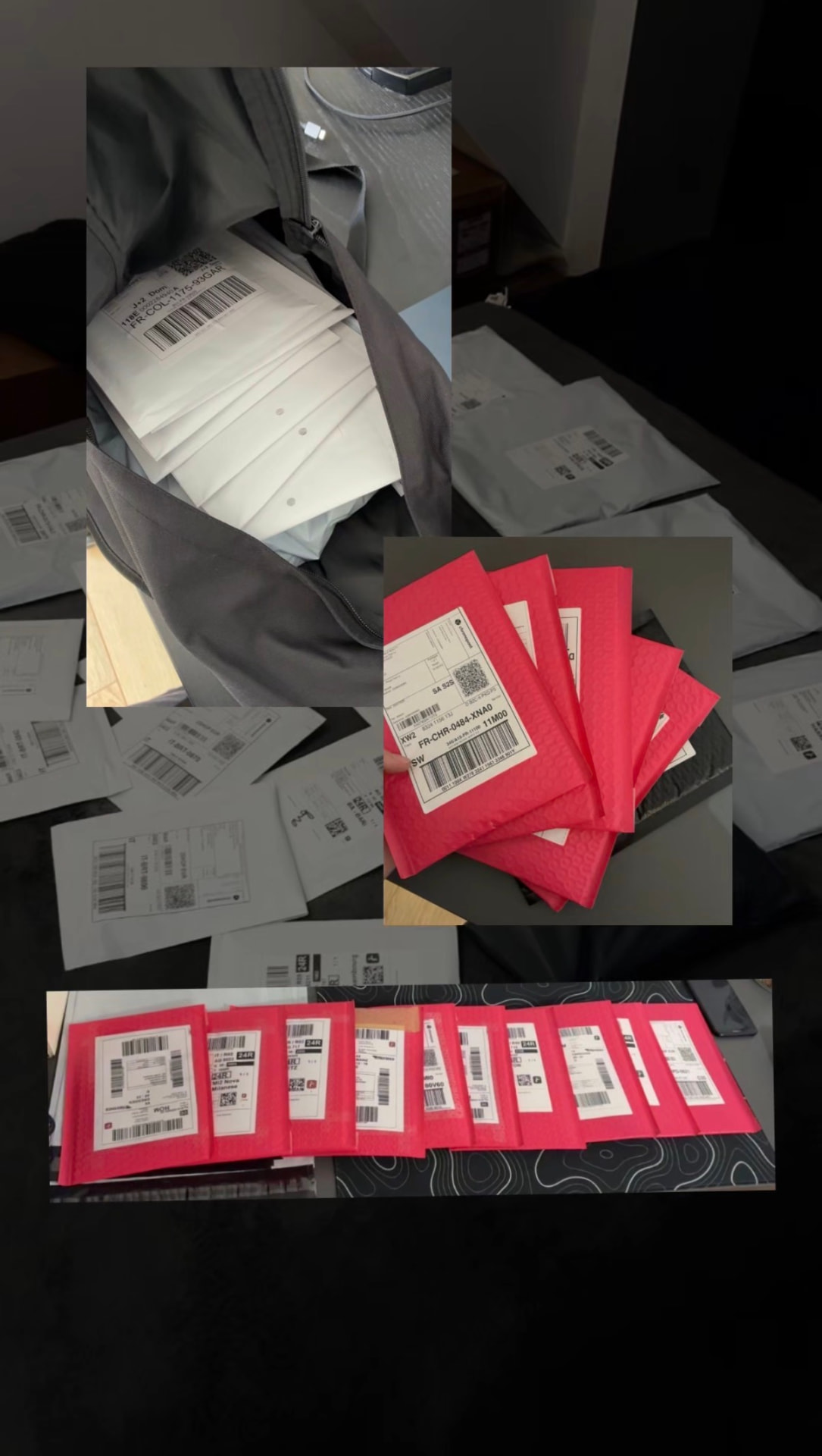 Enveloppes matelassées Exon avec bordereaux d'expédition